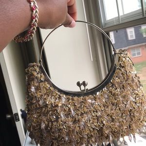 Very stunning gold evening purse